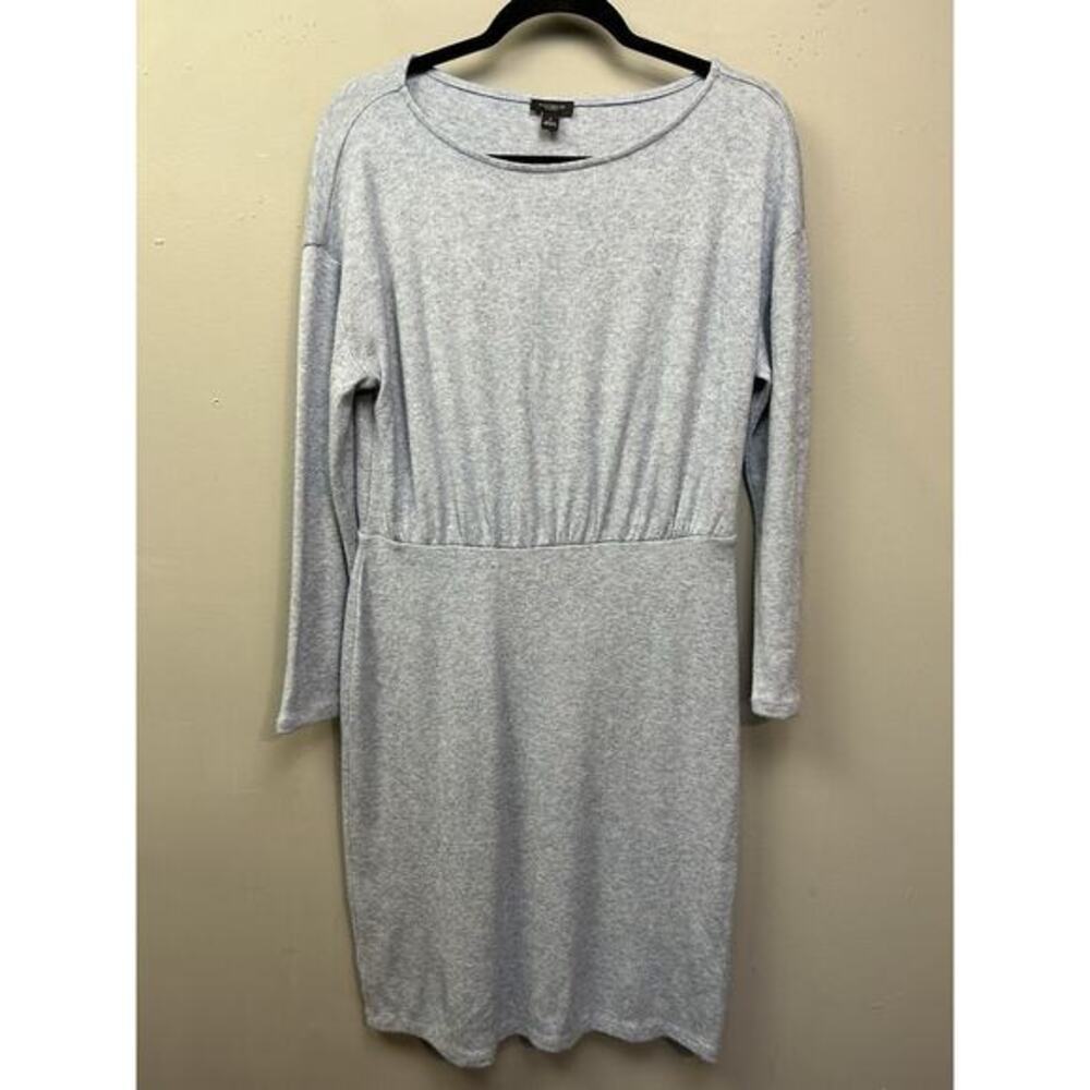 Ann Taylor Factory Blue Knit Dress Womens Size Medium Soft Stretch Lightweight